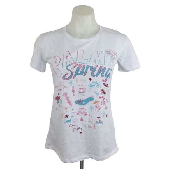 Chaser Womens Tee Palm Springs Beach Vacation Graphic T-Shirt Tee White Size M - Picture 1 of 8
